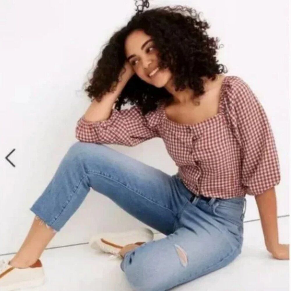 Madewell the Perfect Vintage Jean Worn in Edition Distressed Raw Hem Size 26